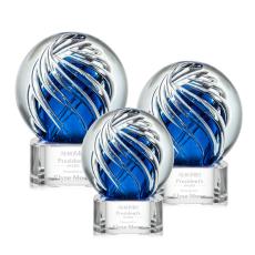 Employee Gifts - Genista Clear on Paragon Base Globe Glass Award