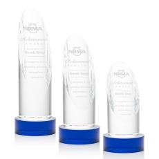 Employee Gifts - Lauder Blue on Base Towers Crystal Award