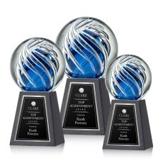 Employee Gifts - Genista Globe on Tall Marble Glass Award