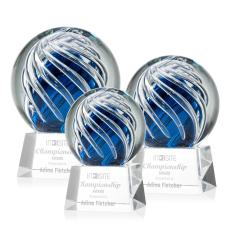 Employee Gifts - Genista Clear on Robson Base Globe Glass Award