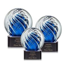 Employee Gifts - Genista Black on Paragon Base Globe Glass Award