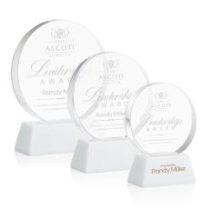 Employee Gifts - Glenwood White on Base Circle Crystal Award