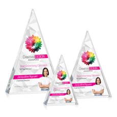Employee Gifts - Monroe Full Color Pyramid Crystal Award