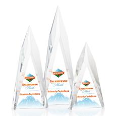 Salisbury Full Color Pyramid Crystal Award - Full Color Imprint