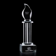 Pinto Flame Crystal Award - Awards and Trophies