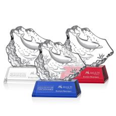 Ottavia 2 Dolphins Animals Crystal Award - Awards and Trophies