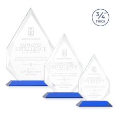 Employee Gifts - Hawthorne Blue Polygon Crystal Award