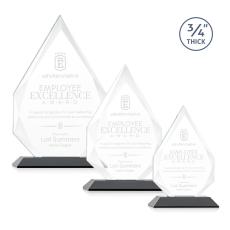 Employee Gifts - Hawthorne Black Polygon Crystal Award