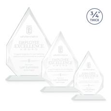 Employee Gifts - Hawthorne White Polygon Crystal Award