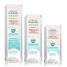 Sandringham Globe Tower Full Color Towers Crystal Award - Globe Awards