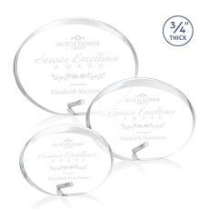Mosaic Oval Silver Circle Acrylic Award - Awards and Gifts