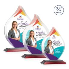 Employee Gifts - Worthington Full Color Albion Flame Crystal Award