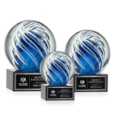 Employee Gifts - Genista Black on Hancock Base Globe Glass Award
