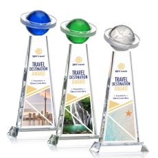 Virago Full Color Globe Crystal Award - Globe Awards