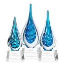Worchester Clear on Robson Base Tear Drop Glass Award