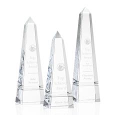 Employee Gifts - Groove Clear Obelisk Crystal Award