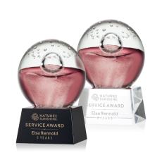 Employee Gifts - Jupiter Clear on Robson Base Globe Glass Award
