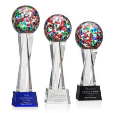 Employee Gifts - Fantasia Clear on Grafton Base Globe Glass Award