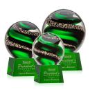 Zodiac Green on Robson Base Globe Glass Award