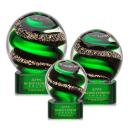 Zodiac Green on Paragon Base Globe Glass Award