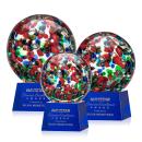 Fantasia Blue on Robson Base Globe Glass Award
