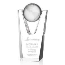 Employee Gifts - Pierce Globe Crystal Award