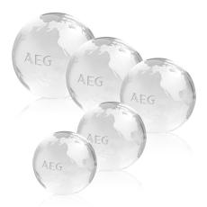 Employee Gifts - Globe Paperweight - Clear