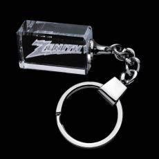 Employee Gifts - Key Chain (Rectangle) 3D Rectangle Crystal Award
