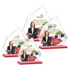 Lexus Full Color Red Peaks Crystal Award - Crystal Awards