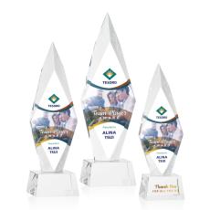 Manilow Full Color Clear on Robson Base Diamond Crystal Award - Awards and Trophies