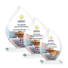 Nestor Full Color Clear Flame Crystal Award - Awards and Trophies
