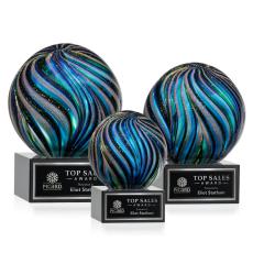 Employee Gifts - Malton Black on Hancock Base Globe Glass Award