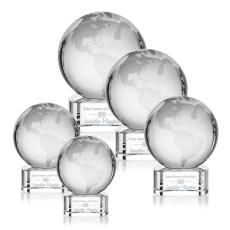 Employee Gifts - Globe Clear on Paragon Globe Crystal Award