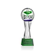 Employee Gifts - Aquarius Green on Grafton Base Towers Glass Award