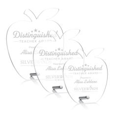 Polaris Apple Silver Acrylic Award - Acrylic Awards