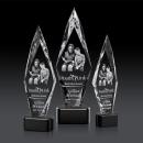 Manilow Black on Paragon Base (3D) Diamond Crystal Award