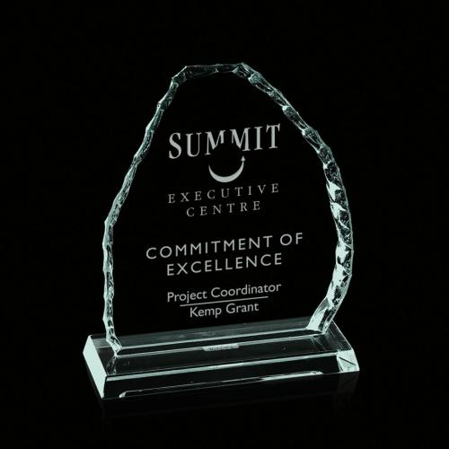Awards and Trophies - Iceberg Mountain Jade  Glass Award