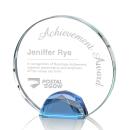 Maplin Sky Blue Circle Crystal Award