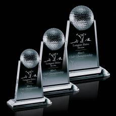 Maryvale Golf Rectangle Crystal Award - Awards and Trophies