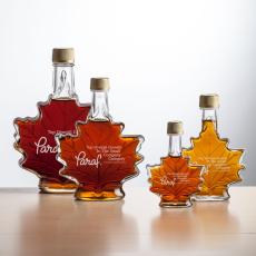 Employee Gifts - Maple Syrup - Maple Leaf - Deep Etch