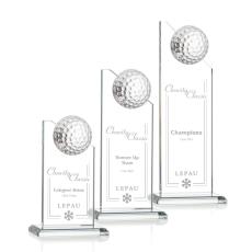 Employee Gifts - Ashfield Golf Clear Peaks Crystal Award