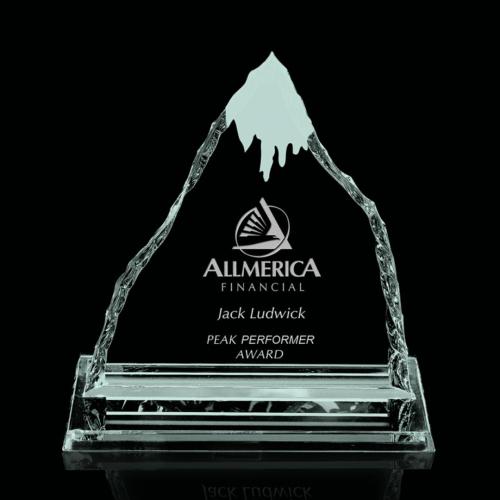 Awards and Trophies - Crystal Awards - Iceberg Summit Jade Glass Award