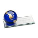 Fairfield Blue Globe Crystal Award