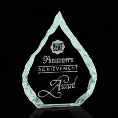 Employee Gifts - Iceberg Oil Drop Jade Glass Award