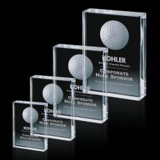 Employee Gifts - Pennington Golf Rectangle Crystal Award