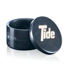 Employee Gifts - Round Box - Black Marble