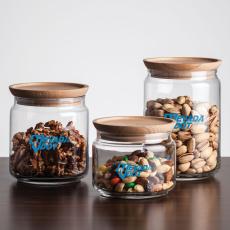 Employee Gifts - Finch Jar with Wooden Lid - Imprint