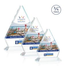 Fyreside Full Color Clear Diamond Crystal Award - Diamond Awards