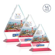 Employee Gifts - Fyreside Full Color Red Diamond Crystal Award
