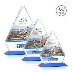 Employee Gifts - Fyreside Full Color Blue Diamond Crystal Award